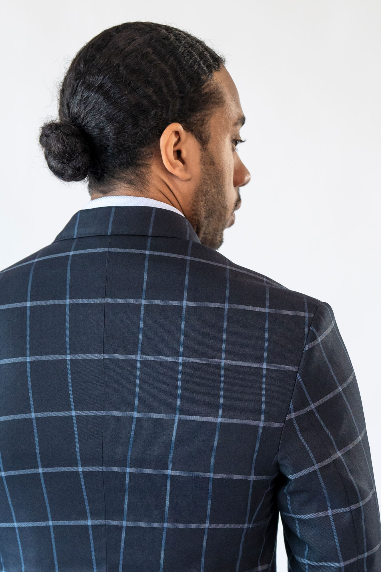 Navy Checks Double-Breasted Suit Navy Checks Double-Breasted Suit