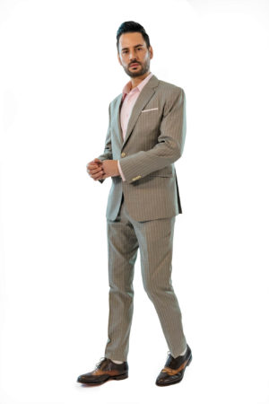 Light Grey Stripe Suit