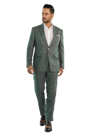 Mid Green Linen Suit – Dusko